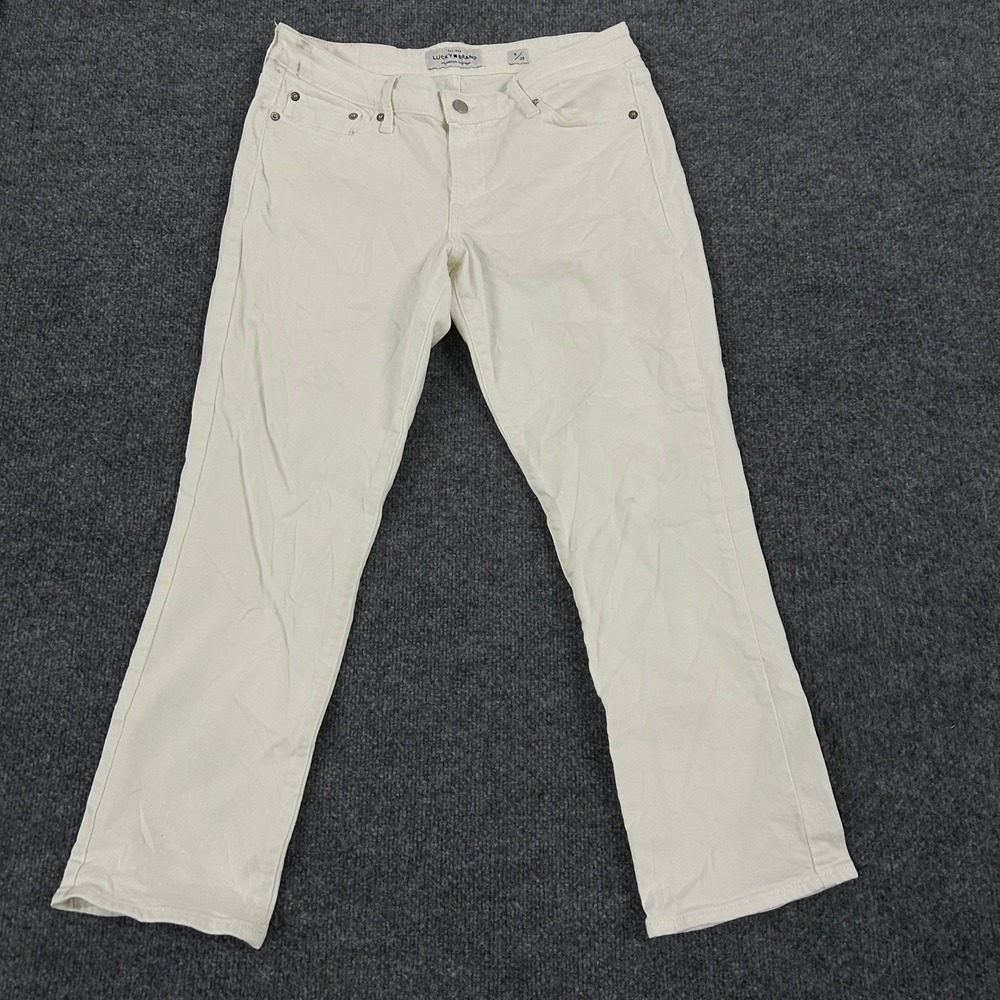 Lucky Brand Jeans Womens Size 8/29 White Sweet N Straight Stretch Casual Denim